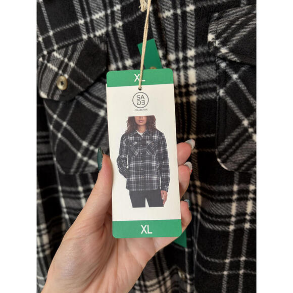 NWT SAGE Collective Women's Sherpa Jacket size XL - Picture 2 of 2